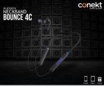 conekt Bounce 4C Neckband Wireless Bluetooth Headphone Super Extra Bass Bluetooth Headset (Black, In the Ear)