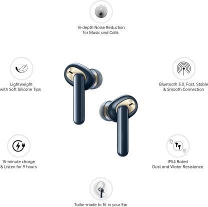 OPPO Enco W51 with Active Noise Cancellation Bluetooth Headset (STARRY BLUE, True Wireless)