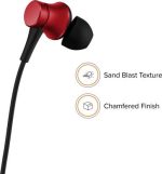 Mi Basic Wired Headset with Mic (Black & Red, In the Ear)