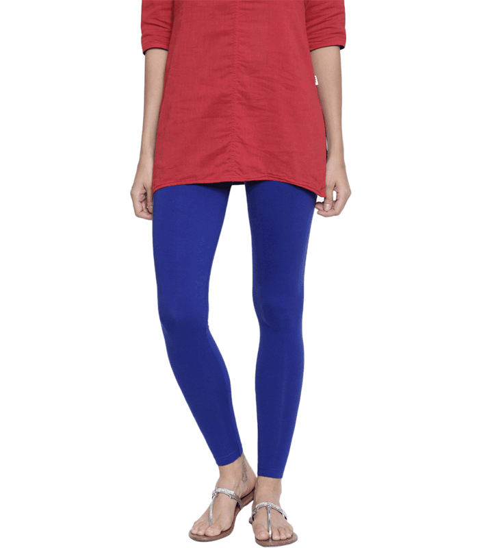 Biscuit color stretchable cotton ankle Leggings-LGA57