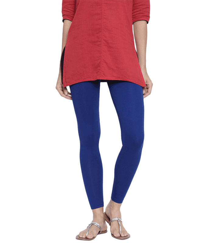 Red Women's Slim Fit Cotton Ankle Length Leggings Legging for women Sizes -  KEX - 3767910