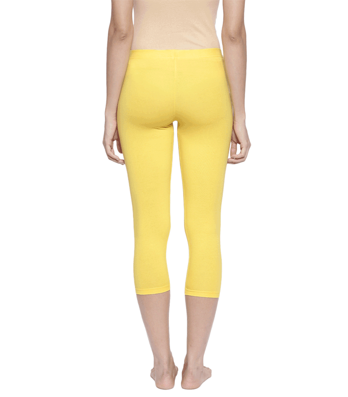 All Yellow Capri Leggings Atheltic Sports Pants Running Basics Plain Capris  | eBay