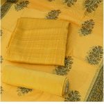 Chanderi Floral Print Salwar Suit Material (Unstitched)