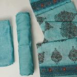 Pure Linen texture with Printed Dupatta
