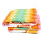 ASIAN RAINBOW DESIGN BATH TOWEL SET (PACK OF 2)