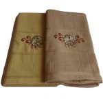HIFI COLLECTION BATH TOWEL SET - PACK OF 2 (BEIGE & YELLOW)