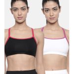 Racer Back Sports Bra Pack of 2 - BITZ ( White and Black )