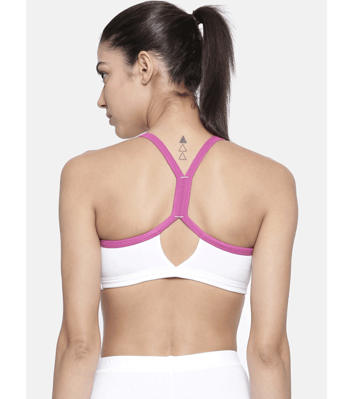 Racer Back Sports Bra Pack of 2 - BITZ ( White and Lime Punch
