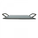 Pre Seasoned Iron Square Dosa Tawa/ Chappathi/ Roti / Paratha Kallu / Flat Bottom / Double Handle / Comfort on Gas and Induction / Black 4 Kg 12 inch