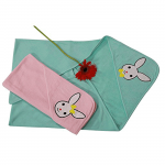 Organic Baby Hooded towel -Blue