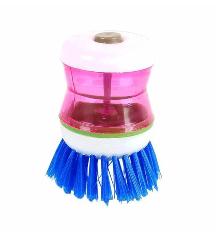 2pcs Automatic Liquid Dispensing Scrub Brush With Soap Dispenser Palm Brush,  Kitchen Brush For Dish Washing Basin Sink Cleaning