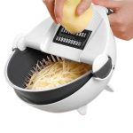 Multifunctional Vegetable Fruits Cutter/Slicer Shredder with Rotating Drain Basket