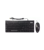 TVS Champ Keyboard and Mouse Set Wired USB Desktop Keyboard (Black)