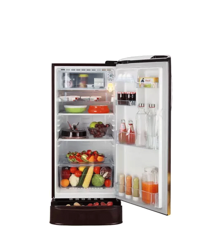LG 190 L Direct Cool Single Door 4 Star Refrigerator with Base Drawer (Hazel Charm, GL-D201AHCY)
