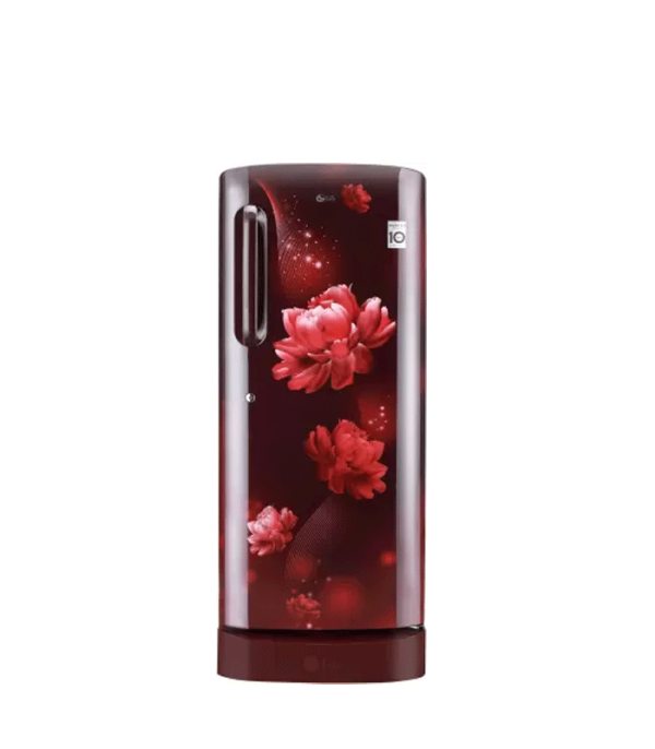 LG 235 L Direct Cool Single Door 4 Star Refrigerator with Base Drawer (Scarlet Charm, GL-D241ASCY)