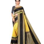 Fabulous Jaiqard Banarasi Silk Saree Gold colour