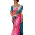 Traditional Kanjivaram Jacquard Pure Silk Saree Pink Rama