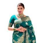 Attractive Jaiqard Banarasi Saree - Rama color